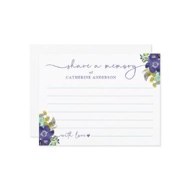Share A Memory Floral Elegant Script Funeral Post