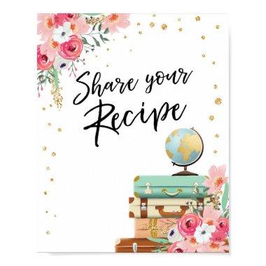 Share your Recipe sign Travel Shower Adventure