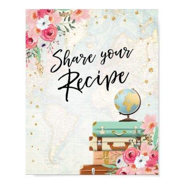 Share your Recipe sign Travel Shower Adventure