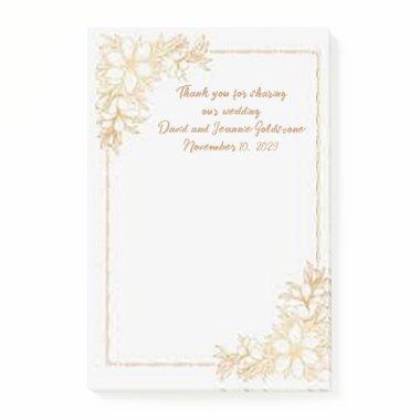 Sharing Our Wedding Notes Wedding Favors