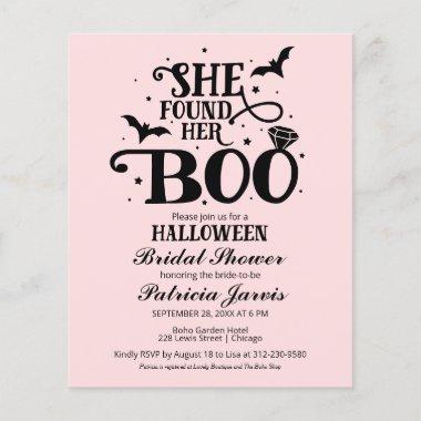 She Found Her Boo Bridal Shower Budget Invitations