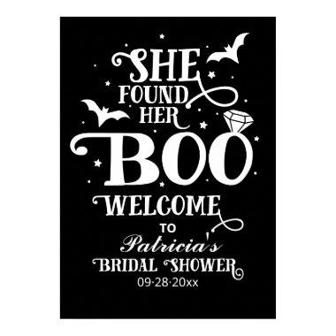 She Found Her Boo Bridal Shower Welcome Sign