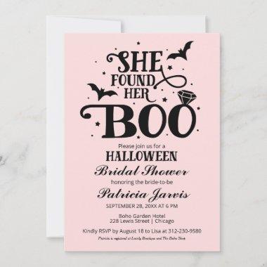 She Found Her Boo Halloween Bridal Shower Invitati Invitations