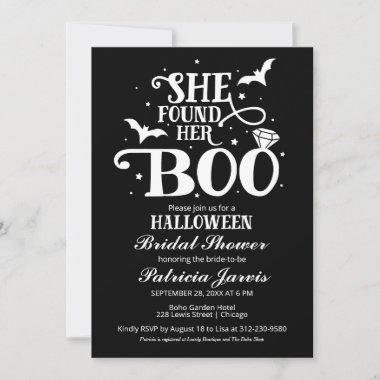 She Found Her Boo Halloween Bridal Shower Invitations