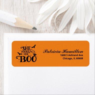 She Found Her Boo Halloween  Label