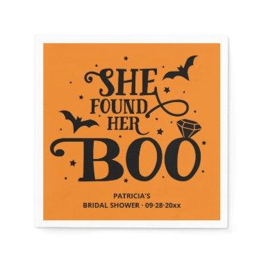 She Found Her Boo Halloween Bridal Shower Napkins