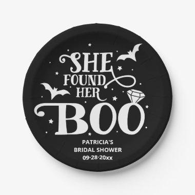 She Found Her Boo Halloween Bridal Shower Paper Plates