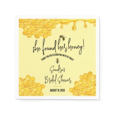 She Found Her Honey! Bridal Shower Napkins