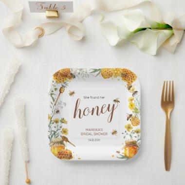 She Found her Honey  Paper Plates