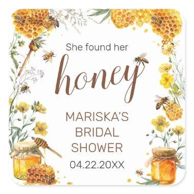 She Found her Honey  Square Sticker