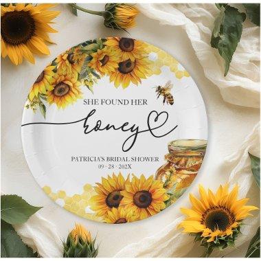She Found Her Honey Sunflower  Paper Plates