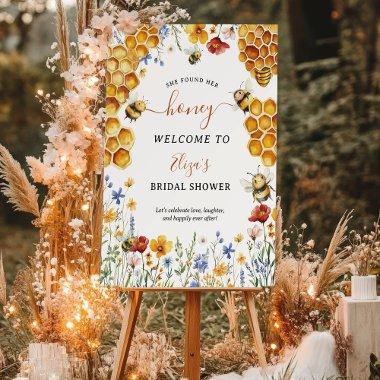 She Found Her Honey Wildflower Bee Welcome Bridal Foam Board