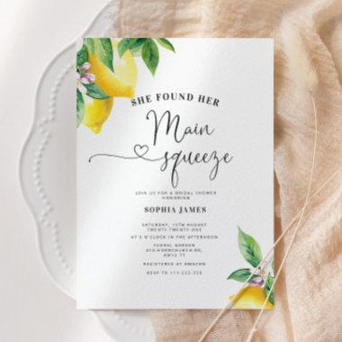 She Found Her Main Squeeze Bridal Shower Invitations