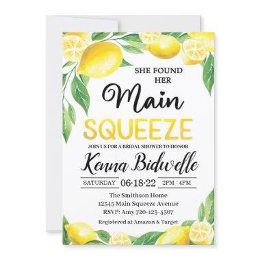 She Found Her Main Squeeze Bridal Shower Invite