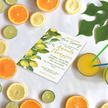 She Found Her Main Squeeze Bridal Shower Lemon Invitations