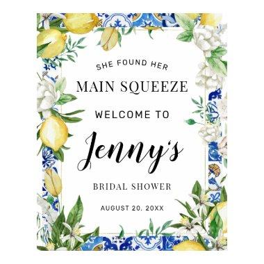 She Found Her Main Squeeze Bridal Shower Welcome Poster