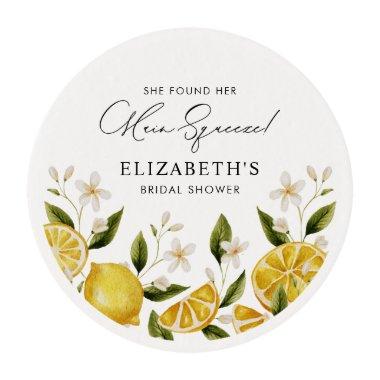 She Found Her Main Squeeze Citrus  Edible Frosting Rounds