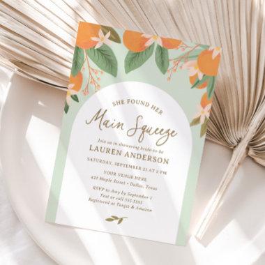 She Found Her Main Squeeze Citrus Bridal Shower Invitations