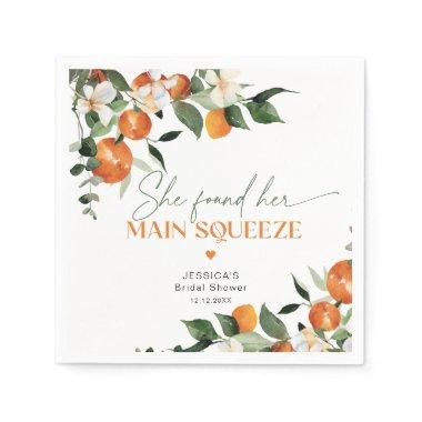 She found her main squeeze citrus bridal shower napkins