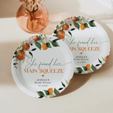 She found her main squeeze citrus bridal shower paper plates