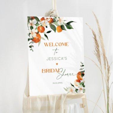 She found her main squeeze citrus bridal welcome foam board