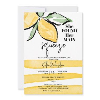 She found her main squeeze lemon BOHO SUMMER Invit Invitations