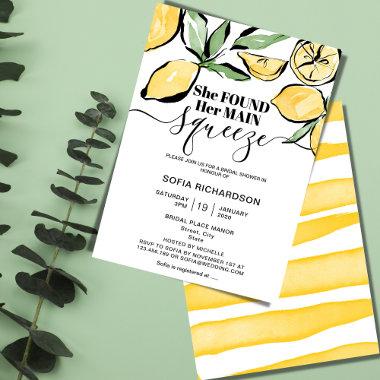 She found her main squeeze lemon BOHO SUMMER Invitations