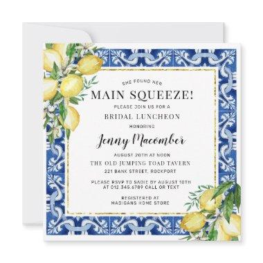 She Found Her Main Squeeze Lemon Bridal Luncheon Invitations