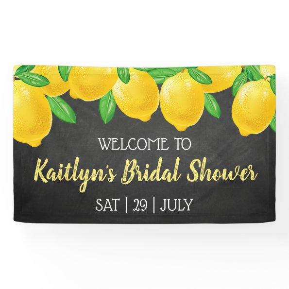 She Found Her Main Squeeze Lemon Bridal Shower Banner