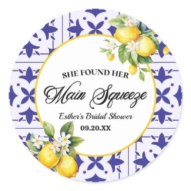 She Found Her Main Squeeze Lemon  Classic Round Sticker
