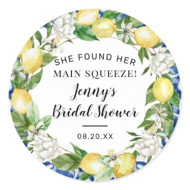 She Found Her Main Squeeze Lemon  Classic Round Sticker