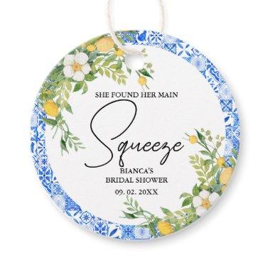 She found her main squeeze lemon  Favor Tags