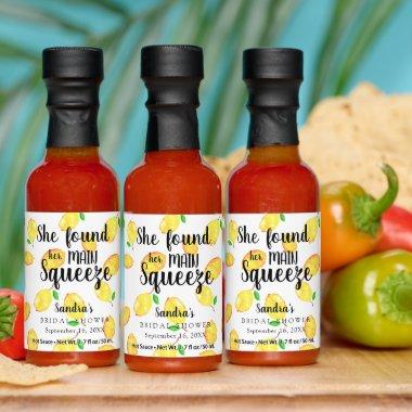 She Found Her Main Squeeze Lemon Bridal Shower Hot Sauces
