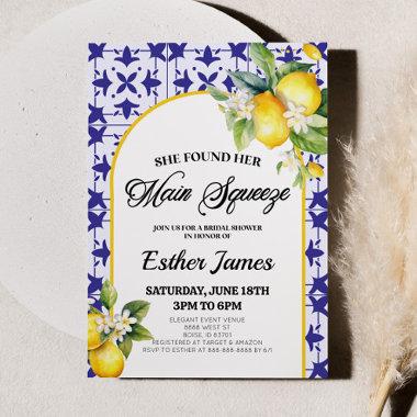 She Found Her Main Squeeze Lemon Bridal Shower Invitations