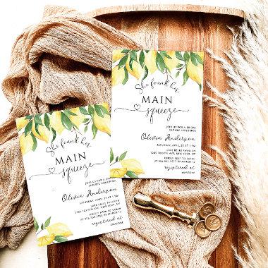 She found her Main Squeeze Lemon Bridal Shower Invitations