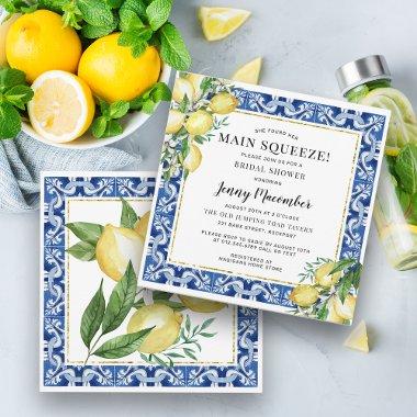 She Found Her Main Squeeze Lemon Bridal Shower Invitations