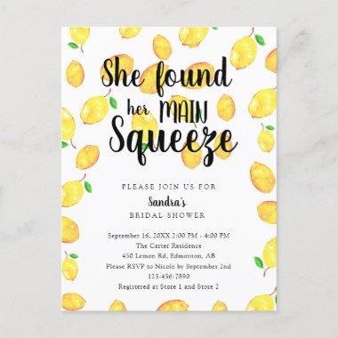 She found her Main Squeeze Lemon Bridal Shower PostInvitations