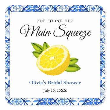 She Found Her Main Squeeze Lemon  Square Sticker