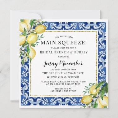 She Found Her Main Squeeze Lemon Brunch Bubbly Invitations