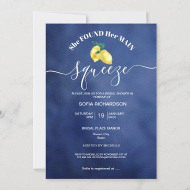 She found her main squeeze lemon summer Italy Invitations