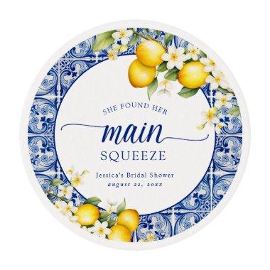 She Found Her Main Squeeze Lemons Bridal Shower Edible Frosting Rounds
