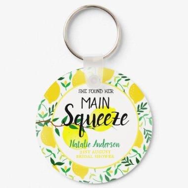 She Found Her Main Squeeze Lemons Bridal Shower Keychain