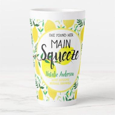 She Found Her Main Squeeze Lemons Bridal Shower Latte Mug