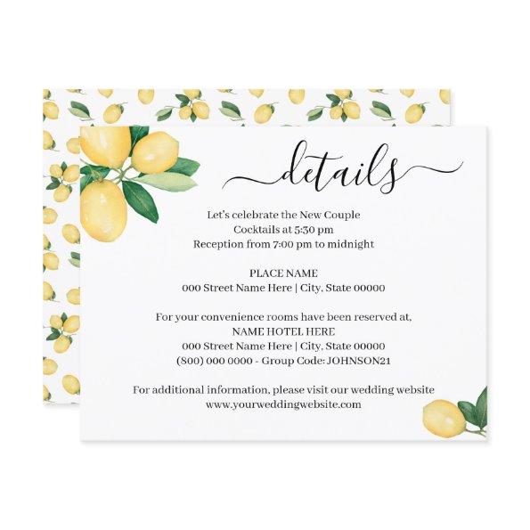 She Found Her Main Squeeze Lemons insert card