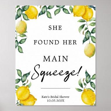 She found her main squeeze lemons sign