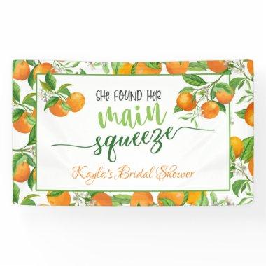 She Found Her Main Squeeze Orange Bridal Shower Banner