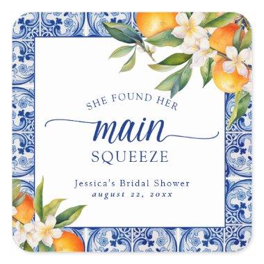 She Found Her Main Squeeze Oranges  Square Sticker