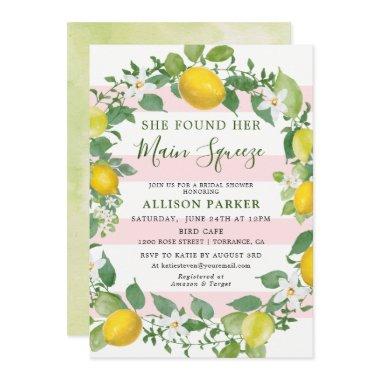 She Found Her Min Squeeze Lemon Bridal Shower Invitations