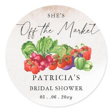 She is off the Market Farmers Market  Classic Round Sticker