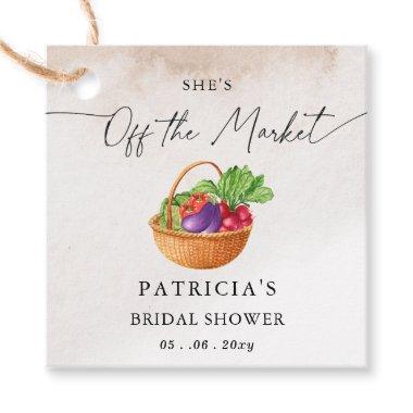 She is off the Market Farmers Market  Favor Tags